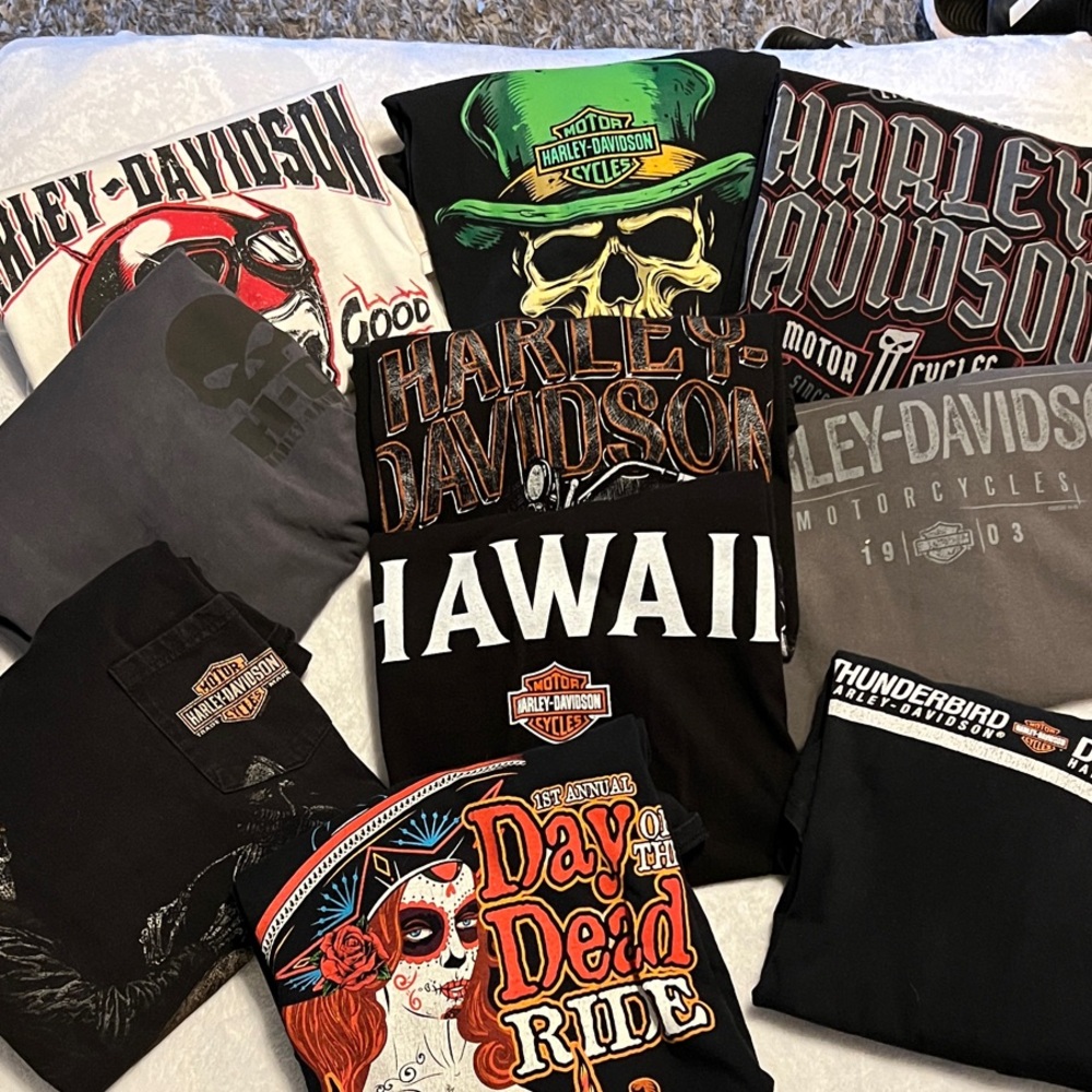 Harley-Davidson Bold Graphic T-Shirts in Black and White